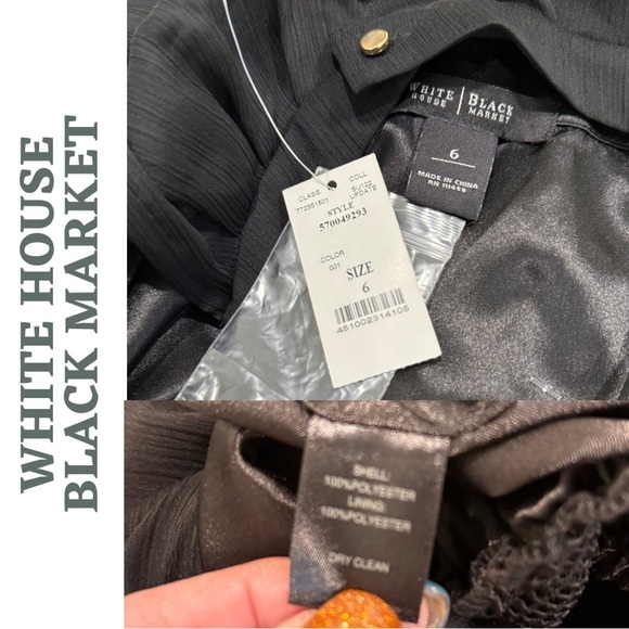 White House Black Market | Classic Black Sleeveless Dress (Size 6) - Picture 8 of 8